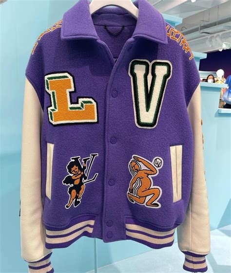 louis vuitton college jacket|louis vuitton embroidered varsity jacket.